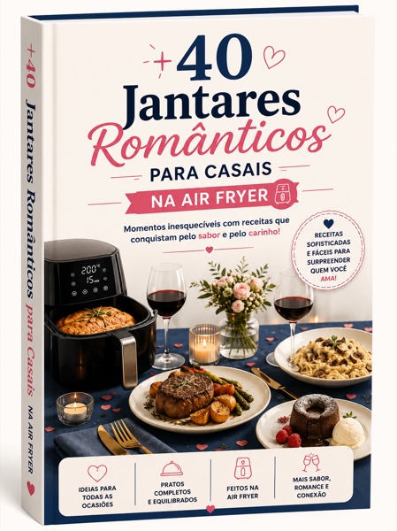 40 jantares românticos para casais na air fryer